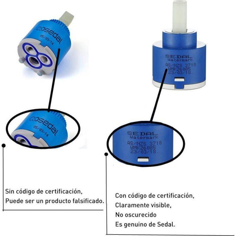 Valaz Grifo de lavabo alto para pica monomando redondo dorado envejecido - Serie Jabalon - 5