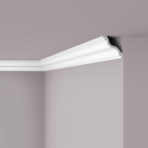 Corniche De Plafond 10m – Profilé Décoratif XPS 130x120mm Blanc Mstyle