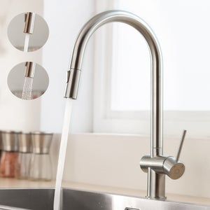 Cecipa max Mitigeur Cuisine avec Douchette Extractible, Robinet en Acier Inoxydable Brossé, Robinet Cuisine d'Évier 2 Modes de Sortie D'eau,EU Modèle Leroy Merlin Les bons plans des petits projets avant l'été
