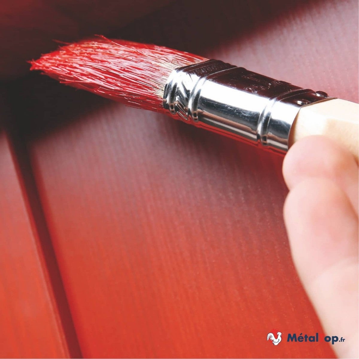 Peinture Batiment - Metaltop - Rouge rubis - RAL 3003 - Pot 5L - 9