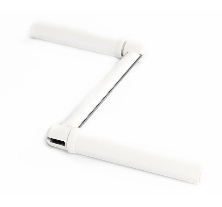 Poignée ZF pour manivelle ronde Diam.12 mm - Lg 31 cm - Acier laqué blanc - 2
