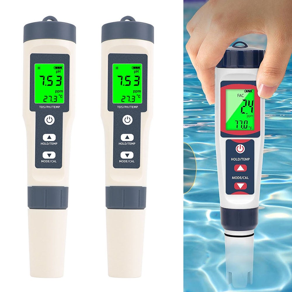 2 sztuki pióra do testowania jakości wody, pióro do testowania jakości wody w basenie 3 w 1 TDS/PH/TEMP (baterie nie są dołączone)