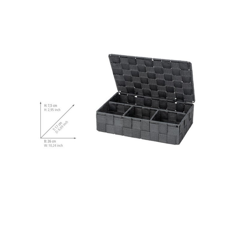 Organiseur Adria Petit Avec Couvercle Gris Foncé - 5