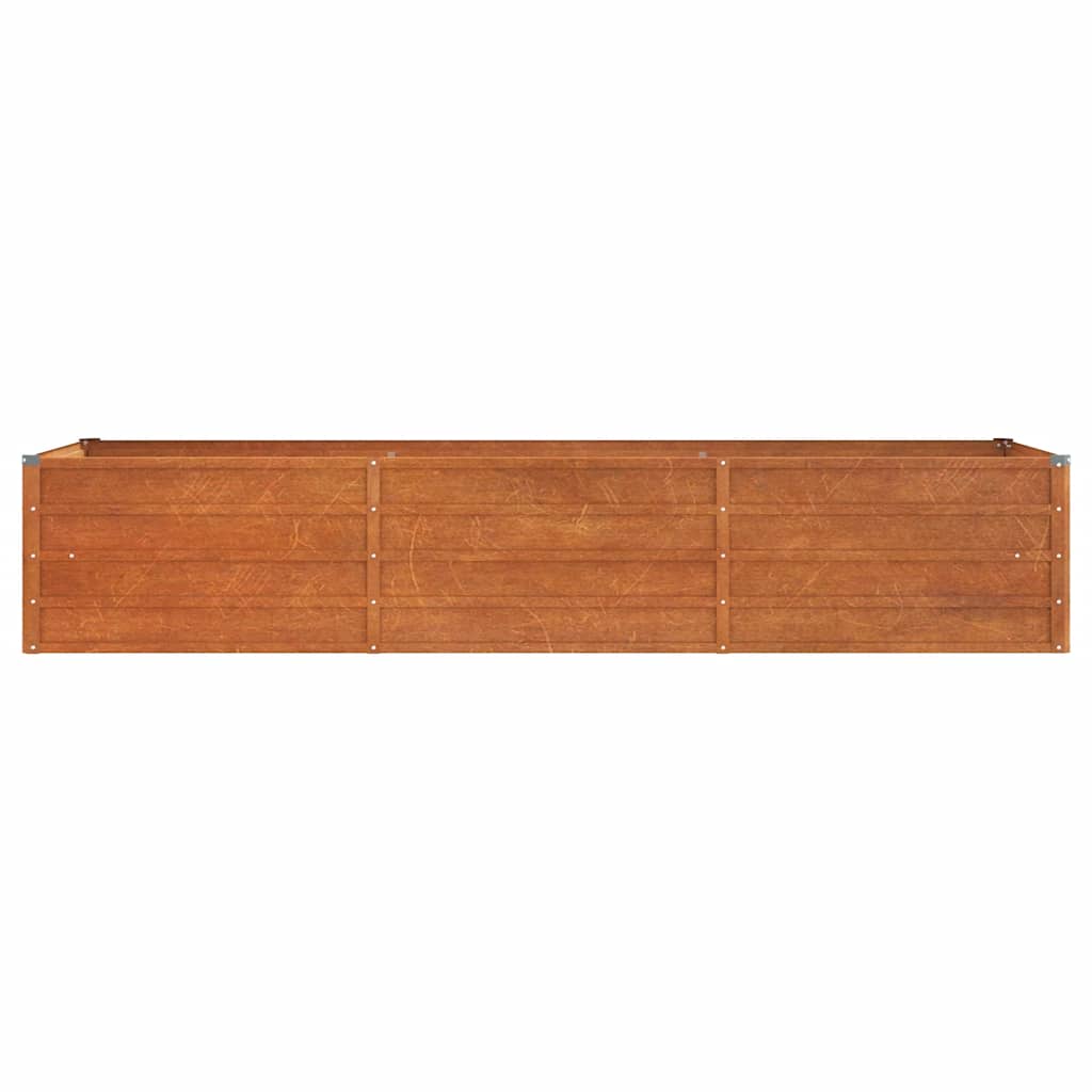 Jardinière - Lit surélevé de jardin - Pot de fleurs rouillé 240x80x45 cm acier corten Couleur évolue n1312l - 4