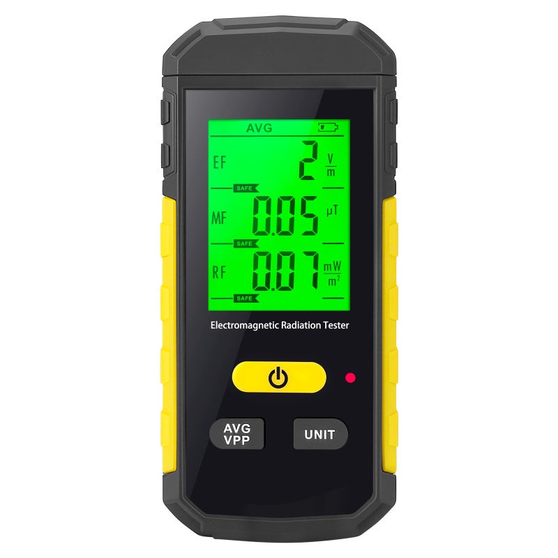 Testeur EMF ERICKHILL RT-100S - Détecteur Champs Électromagnétiques Rechargeable EF/MF/RF Avec Écran LCD