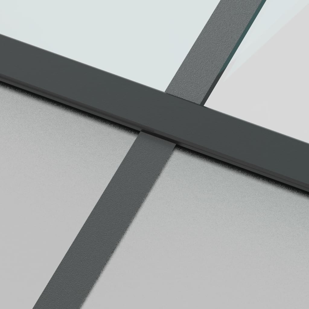 Puerta corredera | Puerta de la cocina vidrio templado y aluminio negra 102,5x205 cm CFW31199 - 6
