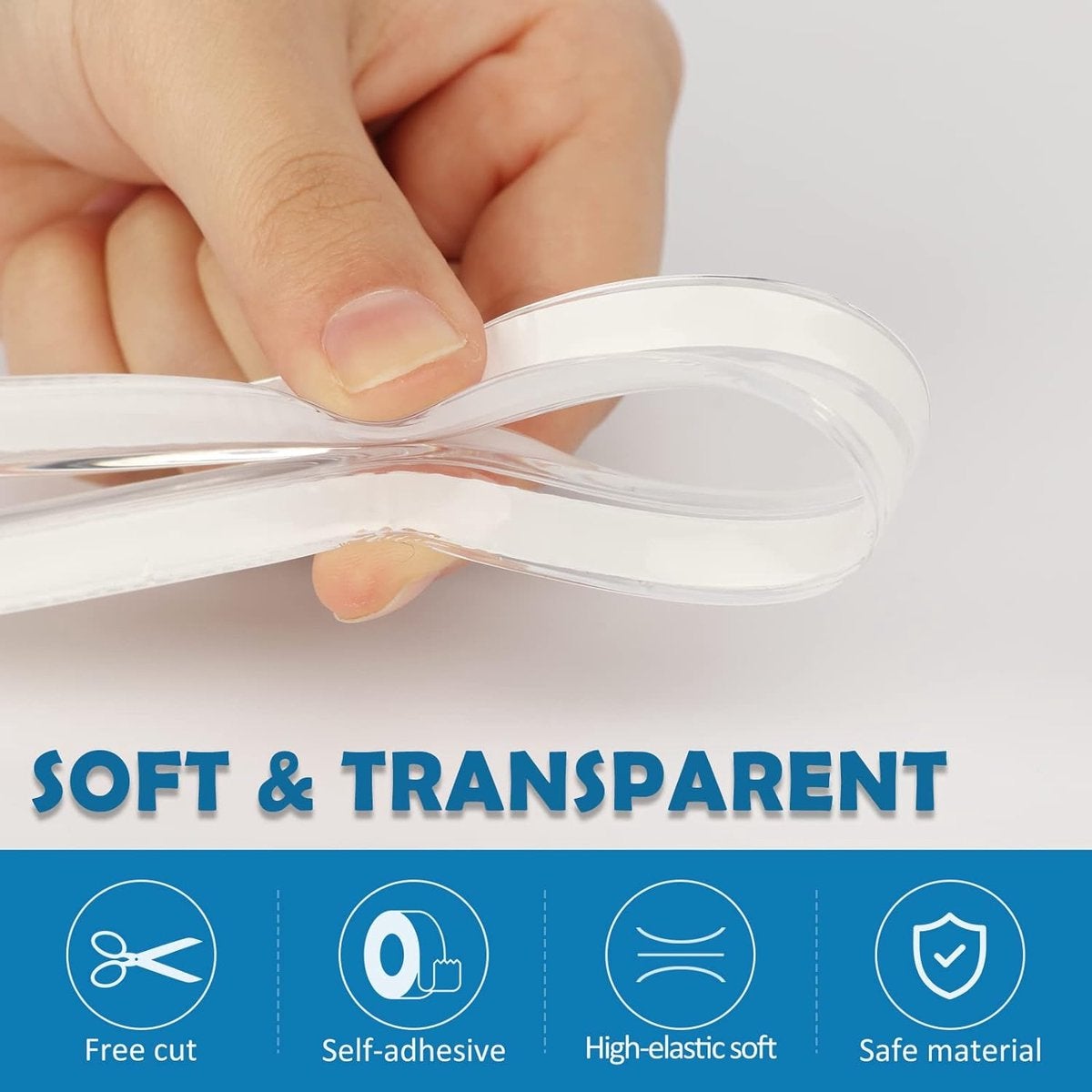 Paraspigoli Per Bambini 24 Pezzi - In Silicone Trasparente, Con Nastro Adesivo Forte, Per Mobili E Tavoli