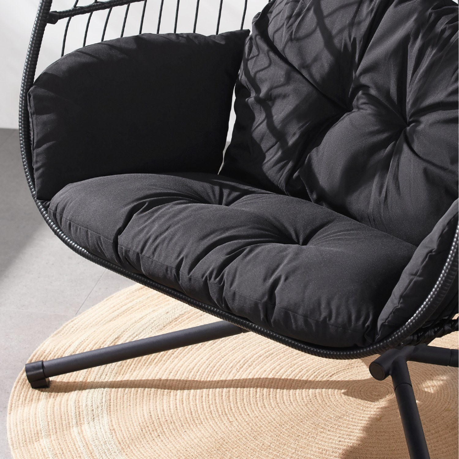 Fauteuil suspendu 2 places noir FARO - 5