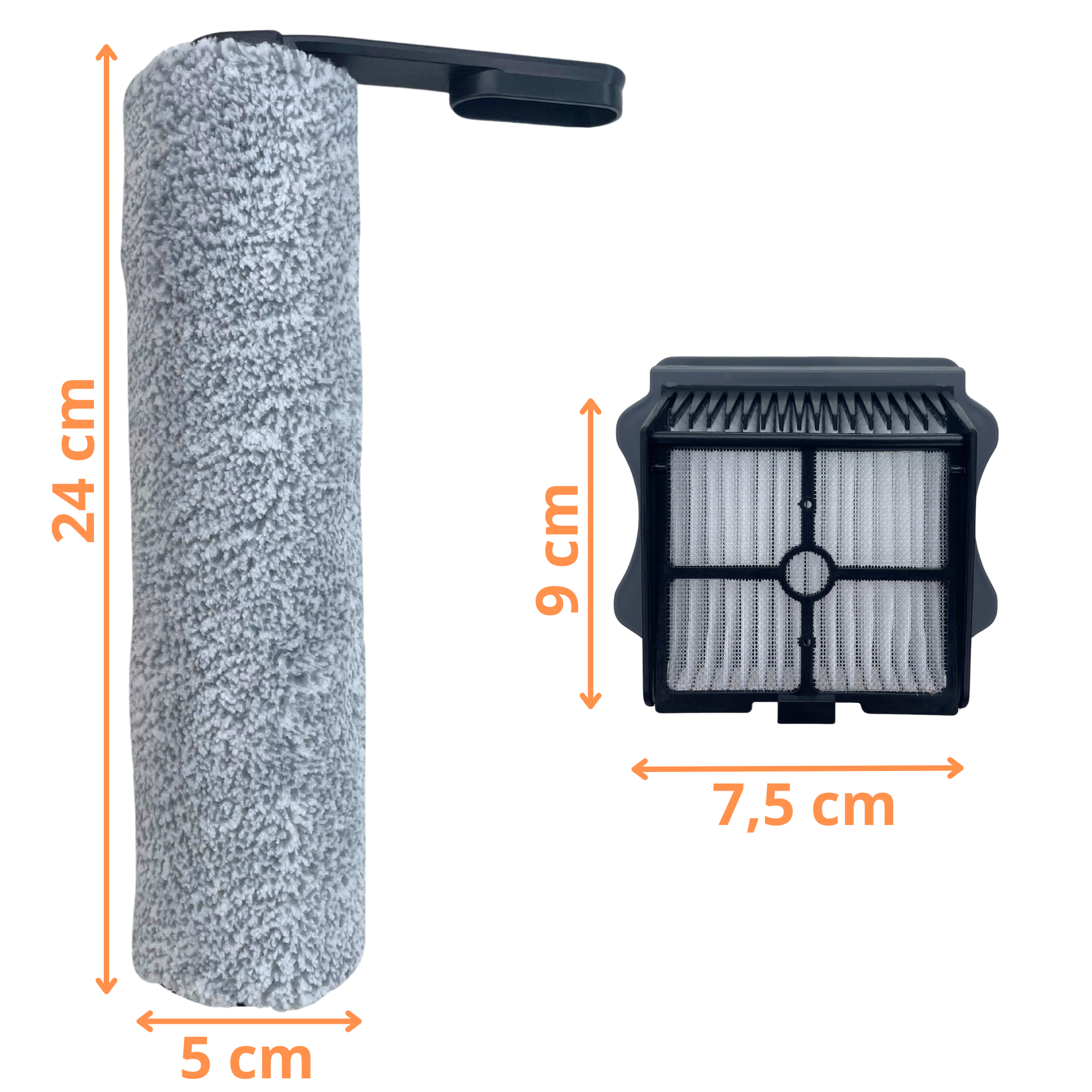 Pack accessoires pour Tineco Floor One S5 / Floor One S5 PRO / Floor One S5 PRO 2 / Floor One S5 EXTREME - Rouleau Brosse [Lot 2] Filtre [Lot 2] - 3