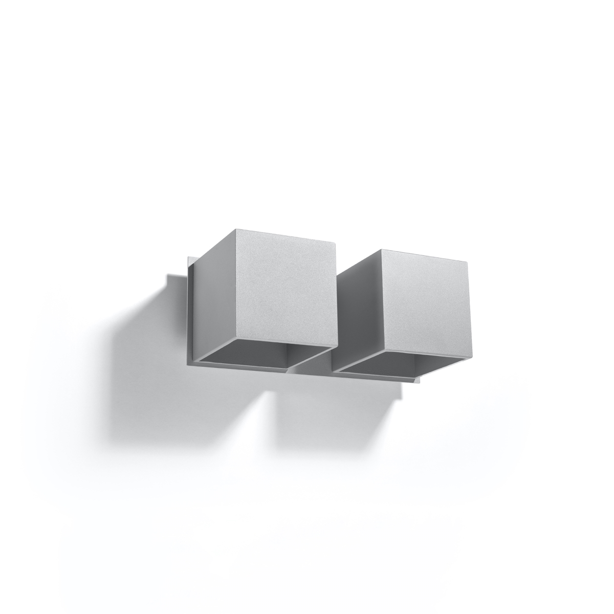 Kinkiet QUADX 2 szary LED 4000K - 26x12x11cm Sollux