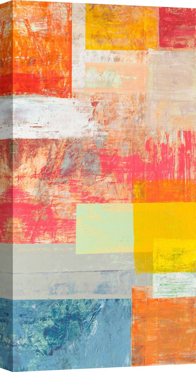 Art Print Cafe - Peinture abstraite moderne - impression sur toile - Italo Corrado - Summer Festival I - 60x120 cm