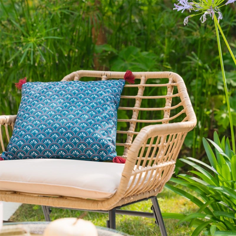 Salon de jardin Lambada Sésame avec table basse rectangulaire - Hespéride - 9