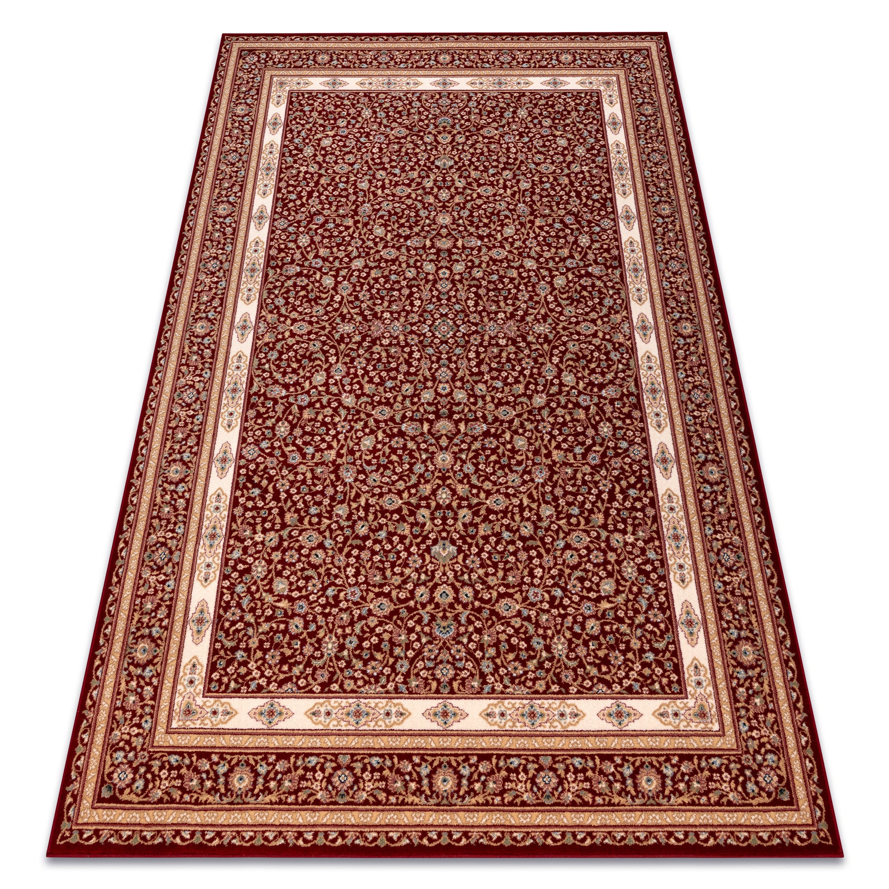 Dywan wełniany NAIN Ornament, ramka 7965/51066 bordo / beż 120x170 cm