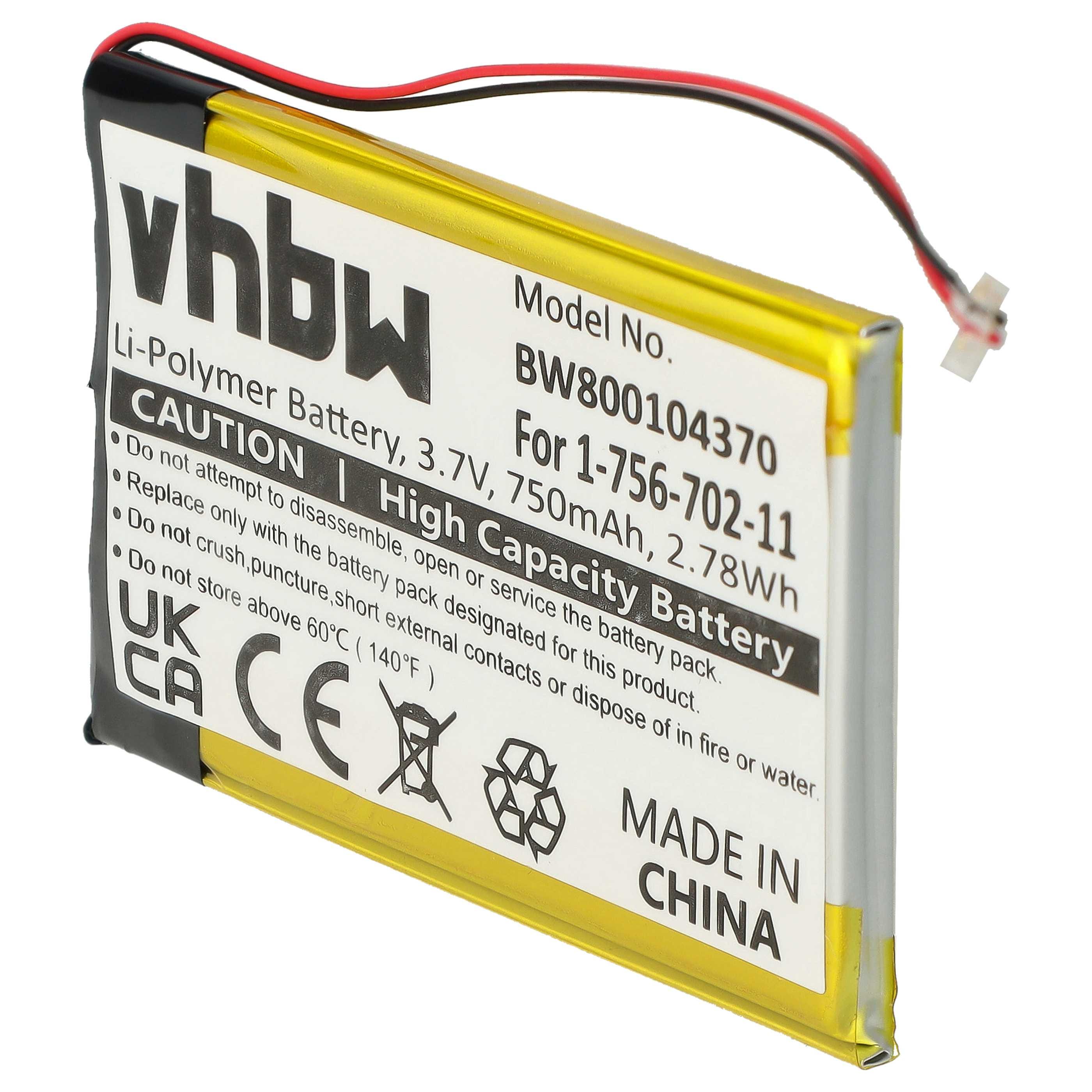 Vhbw Rechange Batterie 750mAh 3.7V Pour Sony NWZ-A726/A728/A729/A818/A826 - Remplacement Li-ion Batterie Sony NWZ Vhbw Rechange Batterie 750mAh 3.7V Pour Sony NWZ-A726/A728/A729/A818/A826 - Remplacement Li-ion Batterie Sony NWZ