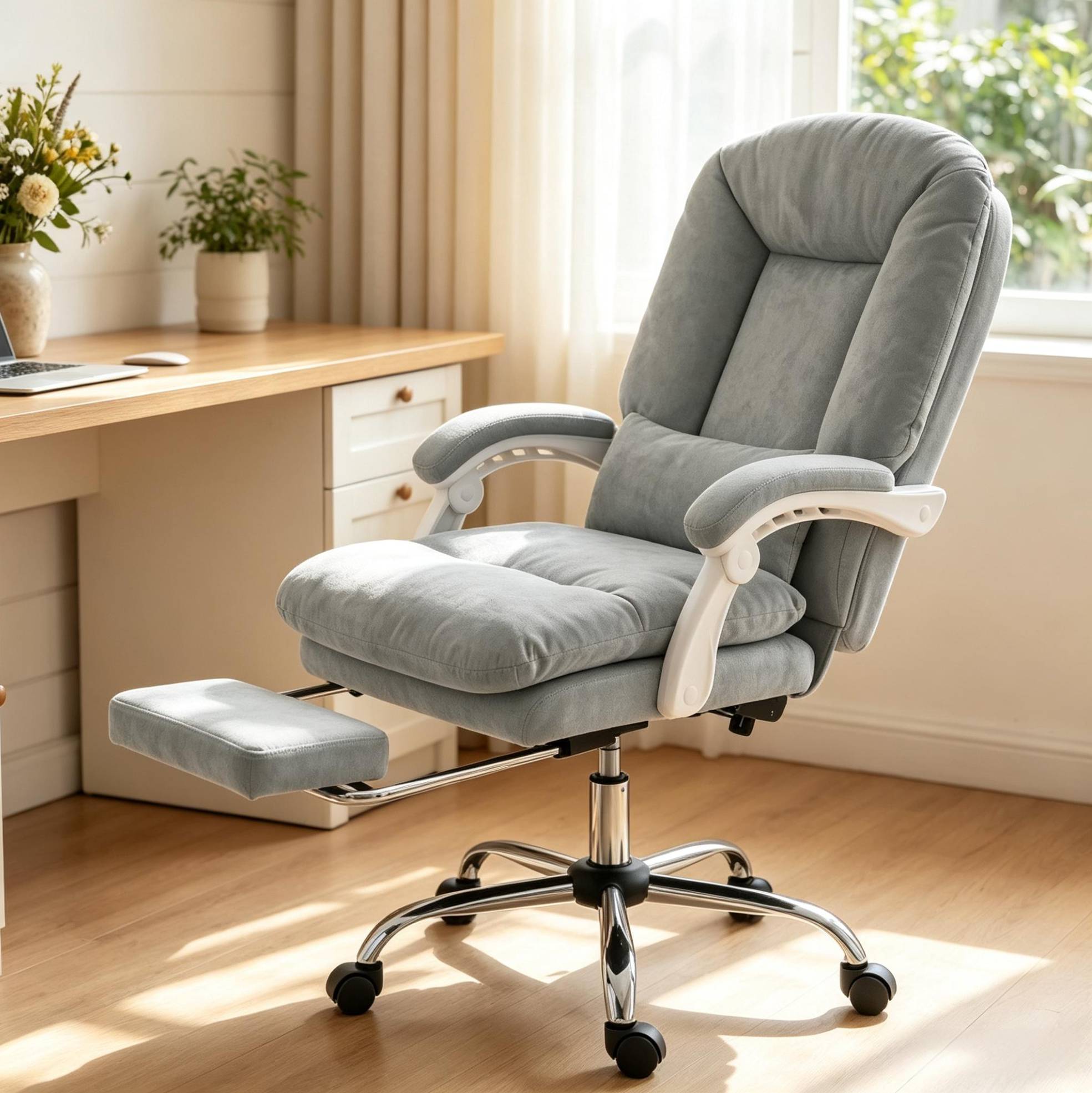 Chaise de bureau ergonomique, hauteur réglable, dossier inclinable et ...