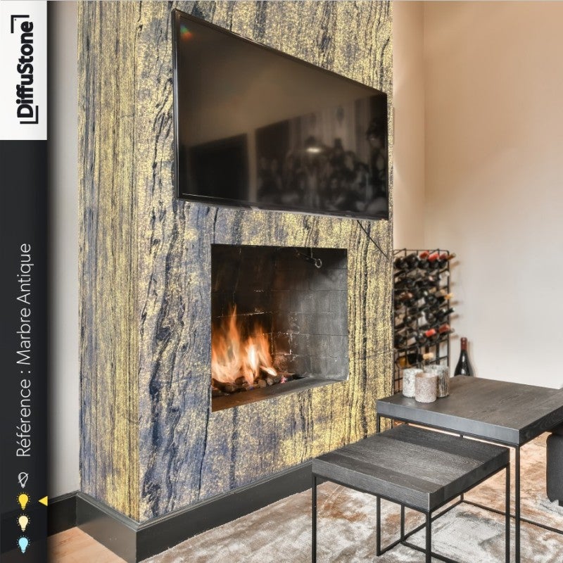 Marbre Antique - TRANSLUCIDE - Feuille de Pierre DiffuStone -1220x2440mm - 6