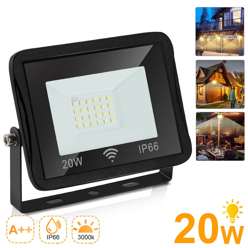 Lote 10x Focos LED Inundación 30W Blanco Cálido – Exterior IP66, 2000 Lúmenes – Depmog
