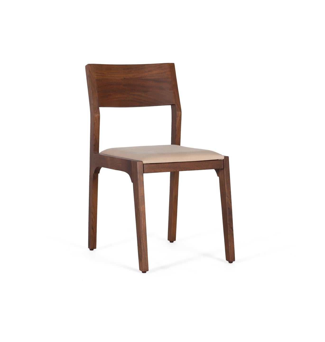 Krzesło z drewna akacjowego 44 cm, styl nowoczesny, rustykalny - 85x44x52 GYC