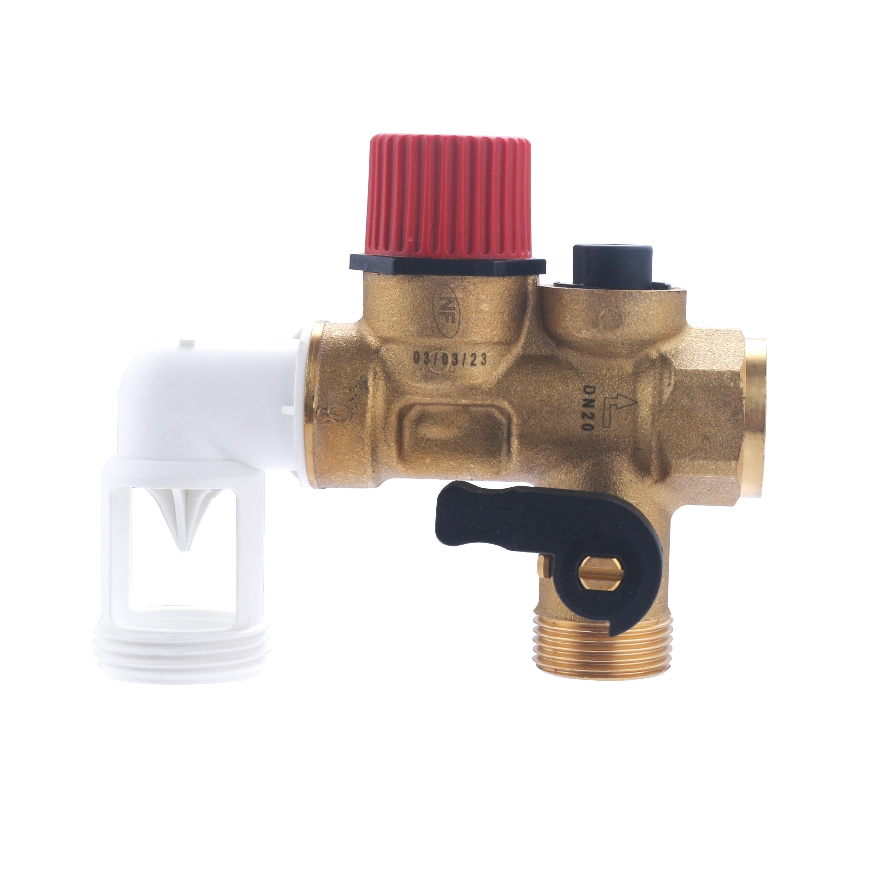 Groupe de sécurité chauffe-eau NF coudé siège laiton MF20x27 (3/4) QUICK PLOMBERIE - 4