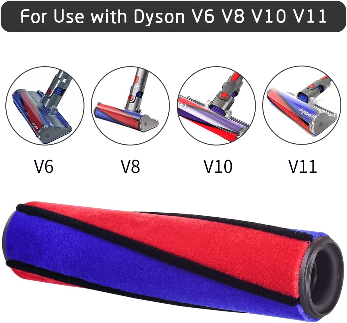 Rouleau Brosse de Nettoyage Doux pour Dyson V6, V7, V8, V10, V11 Fluffy/Absolute, Compatible Pièce n° 966488-09 - 5