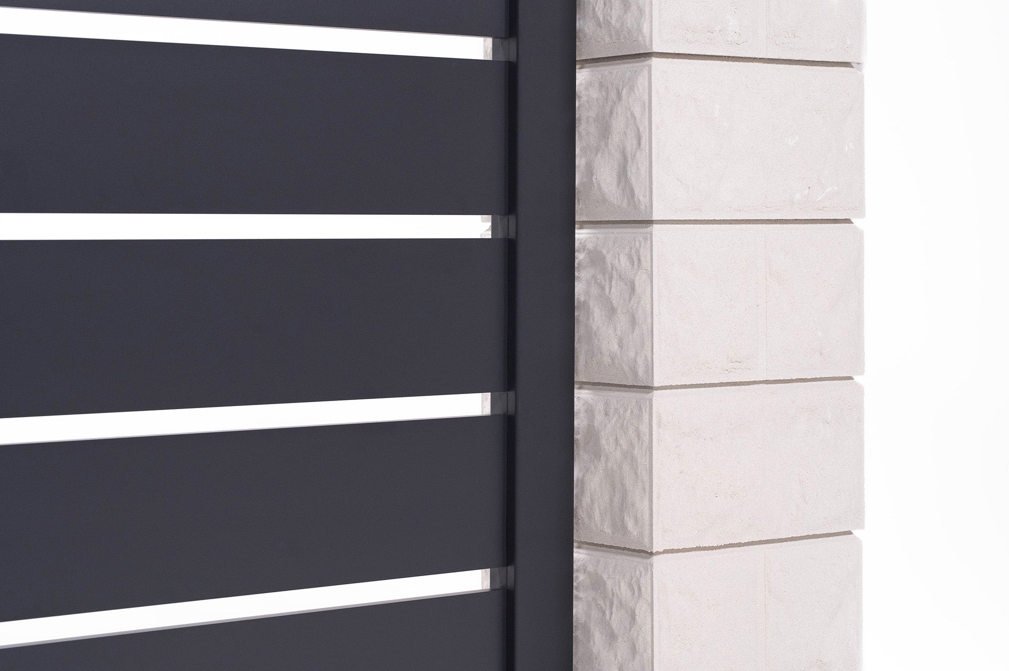 VOGEL Cancello pedonale manuale in alluminio, semi traforato 106 x 140 cm, grigio - 6