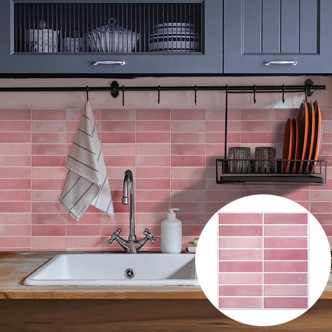 Piastrelle Adesive 3D Effetto 3D Per Cucina E Bagno – 10 Pezzi 29x22,9 Cm, Impermeabili E Oleorepellenti, Beige, Autoadesive E Tagliabili