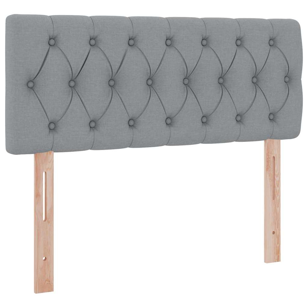 Lit avec rangement et matelas gris clair 120 x 200 cm en velours - 9