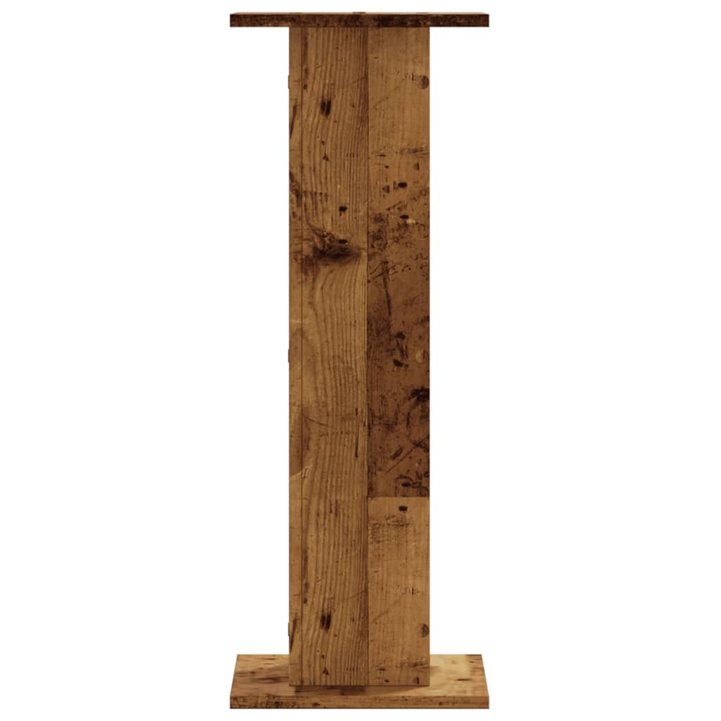 Supports pour plantes 2 pièces bois vieilli en panneau de bois - 7