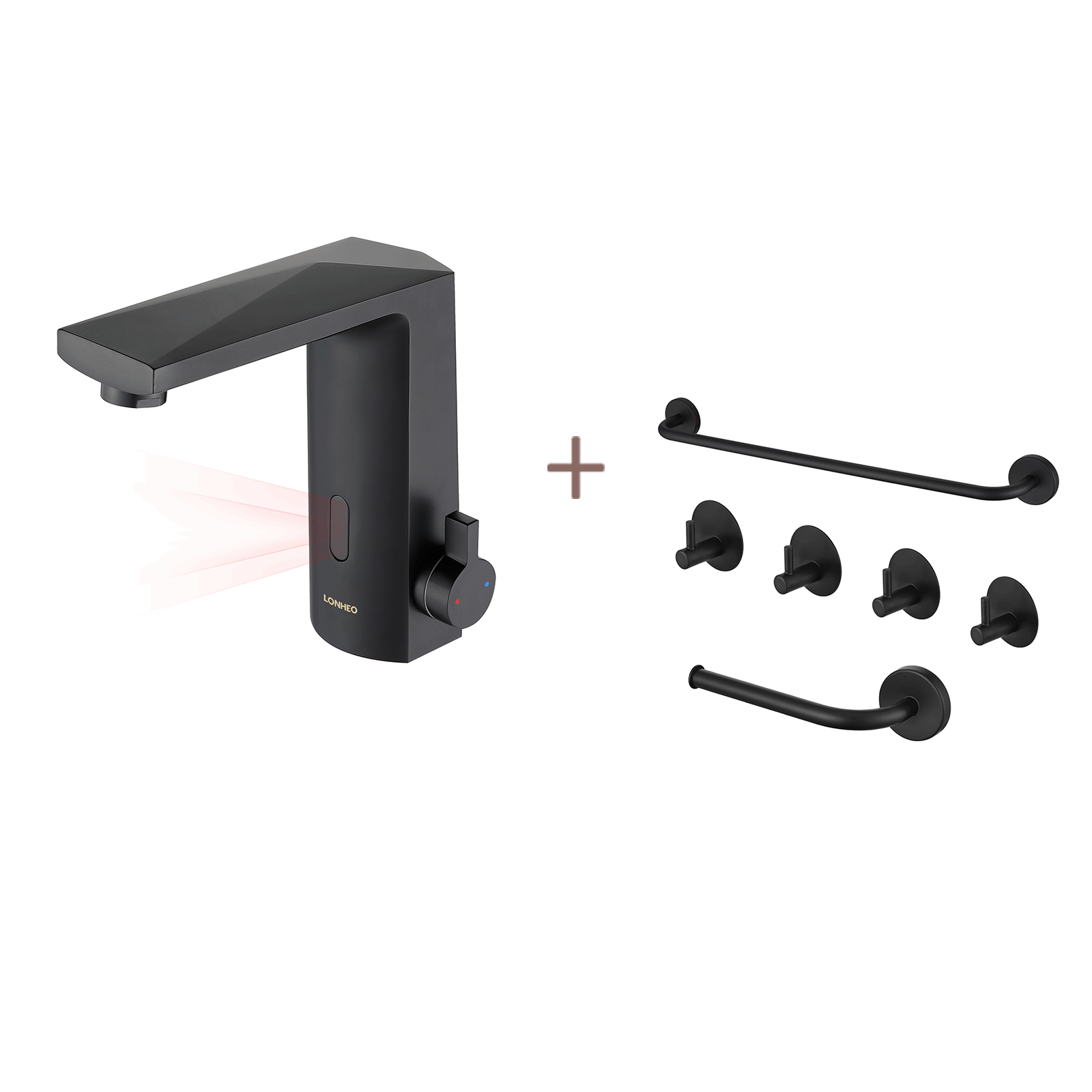 Grifo Lavabo Sensor Manos Libres OUBONI Cromado: Ahorra Agua Y Evita Contagios (Batería AA)