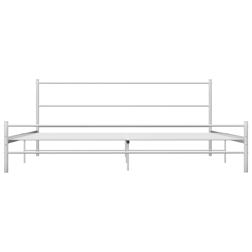 Maison Exclusive - Estrutura de cama 160x200 cm metal branco - 3