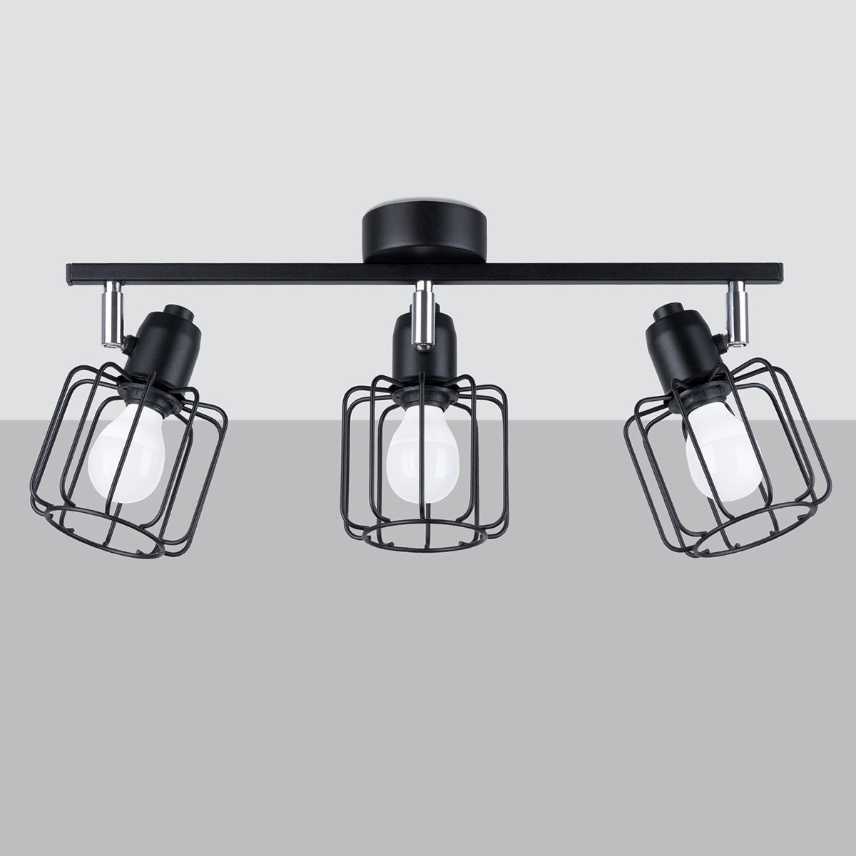 Plafon CELUBI 3 czarny LED 4000K - 48x17x19cm Sollux