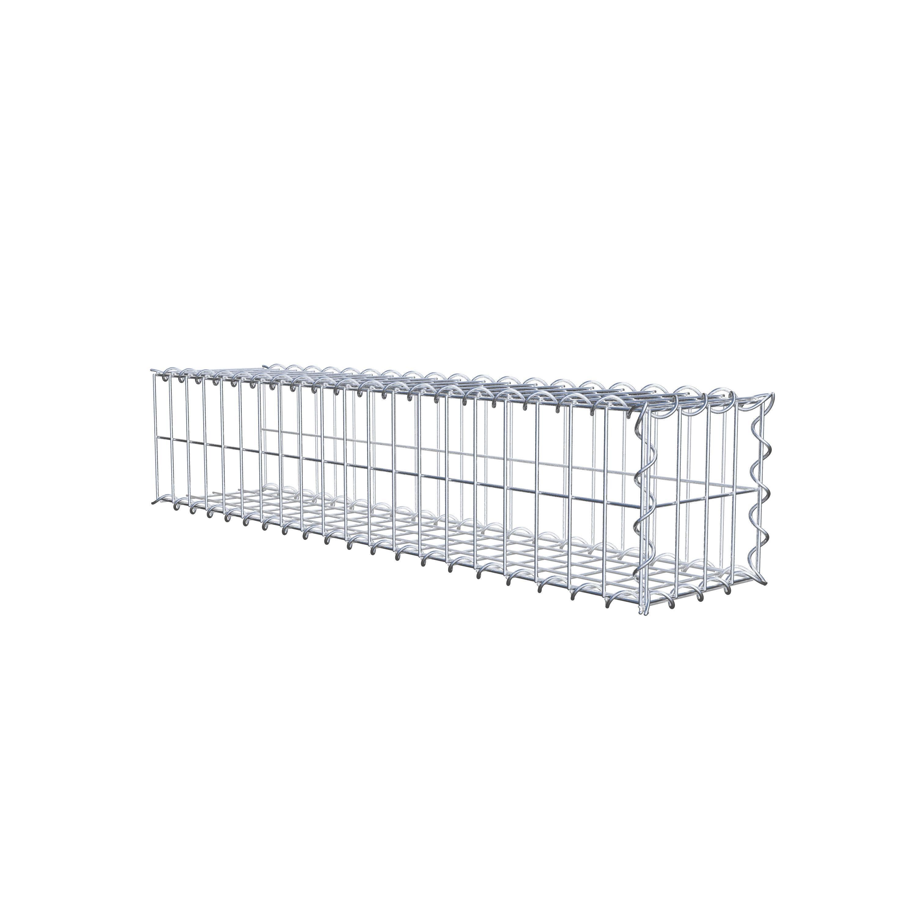 Gavión para alargar en acero galvanizado 100x20x20cm (LxAxP), malla 5 x 10cm, Espiral, sin rejilla frontal - 3