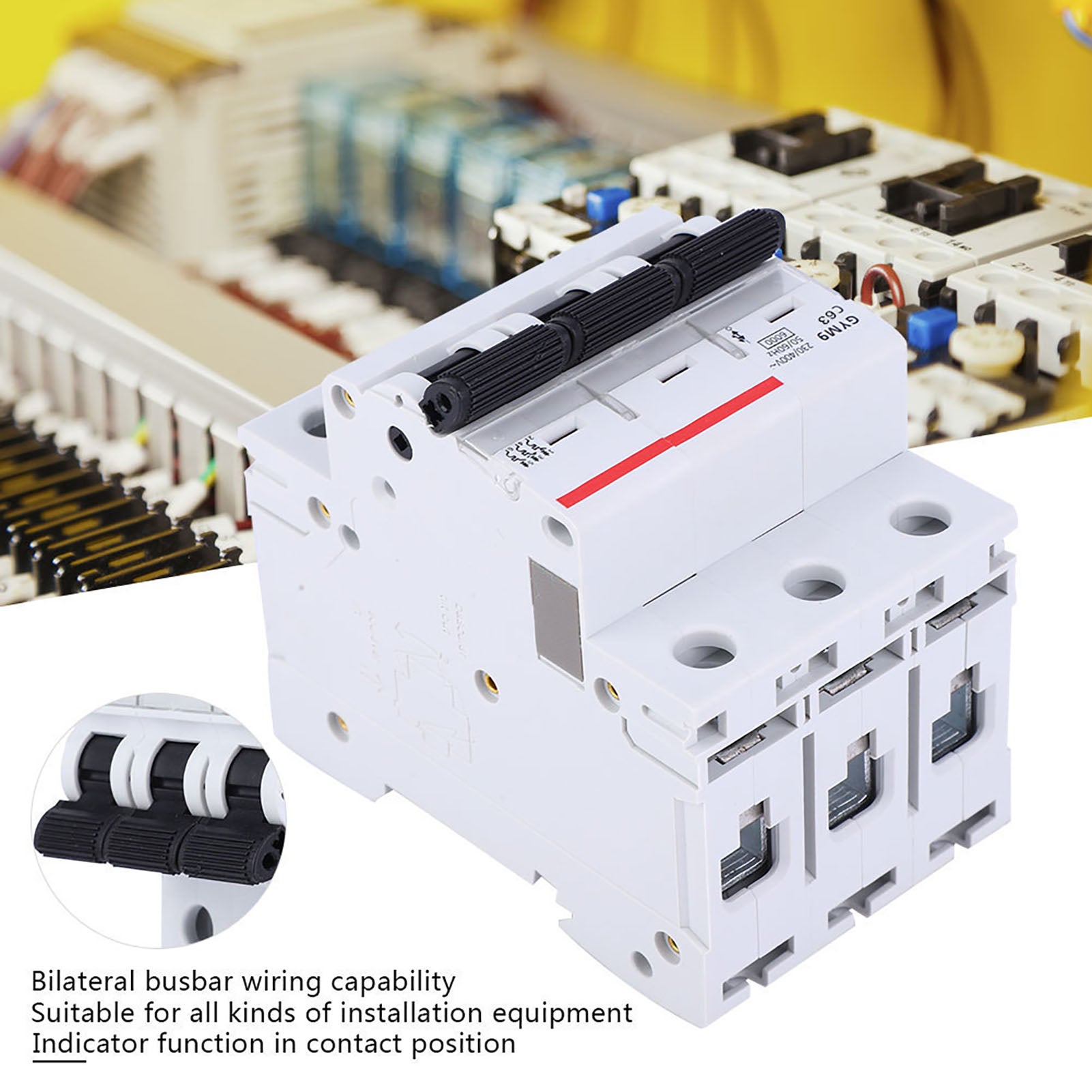 Interruttore automatico GYM9-C65 a 3 poli 400 V CA 50/60 Hz IP20, protezione dalle perdite (63 A) - 3