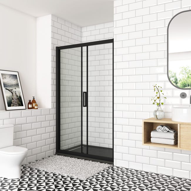 Porte de douche coulissante DAN 2 parties profilé aluminium Porte de douche coulissante DAN 2 parties profilé aluminium