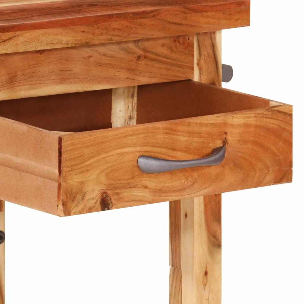 Chariot de cuisine 55x55x89 cm bois massif d'acacia vidaXL - 6