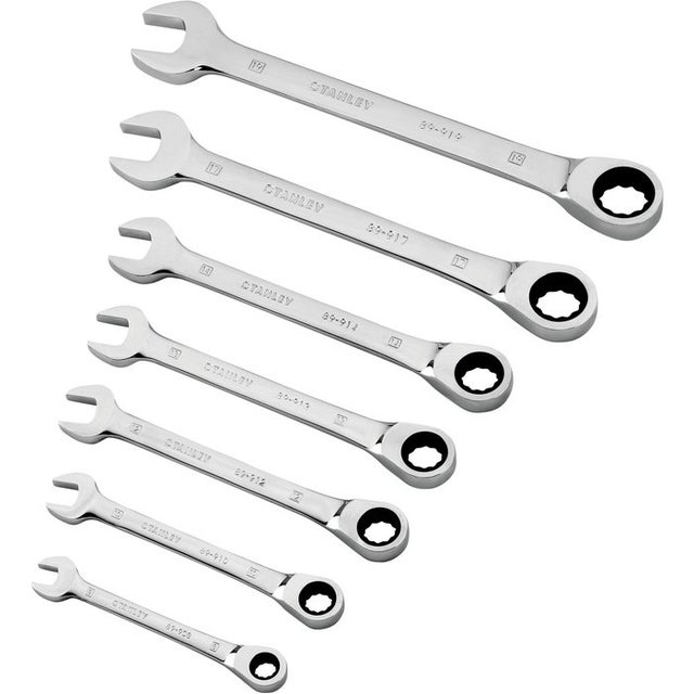 Clés mixtes à cliquet - 7 pcs