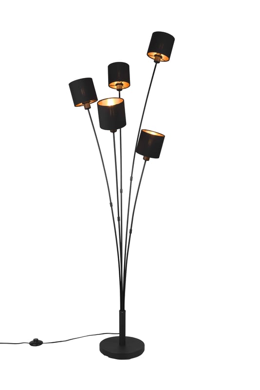 Lampa podłogowa stojąca Tommy czarno-złota 5xE14x40W wym: 163 x 48 x 45,5 cm metal RL