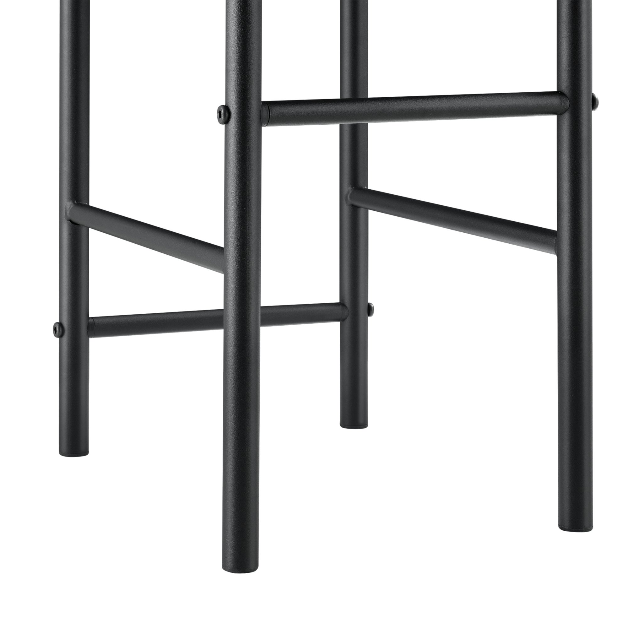 Valet de Chambre Anaheim Métal MDF Noir Effet Noyer [en.casa] - 6