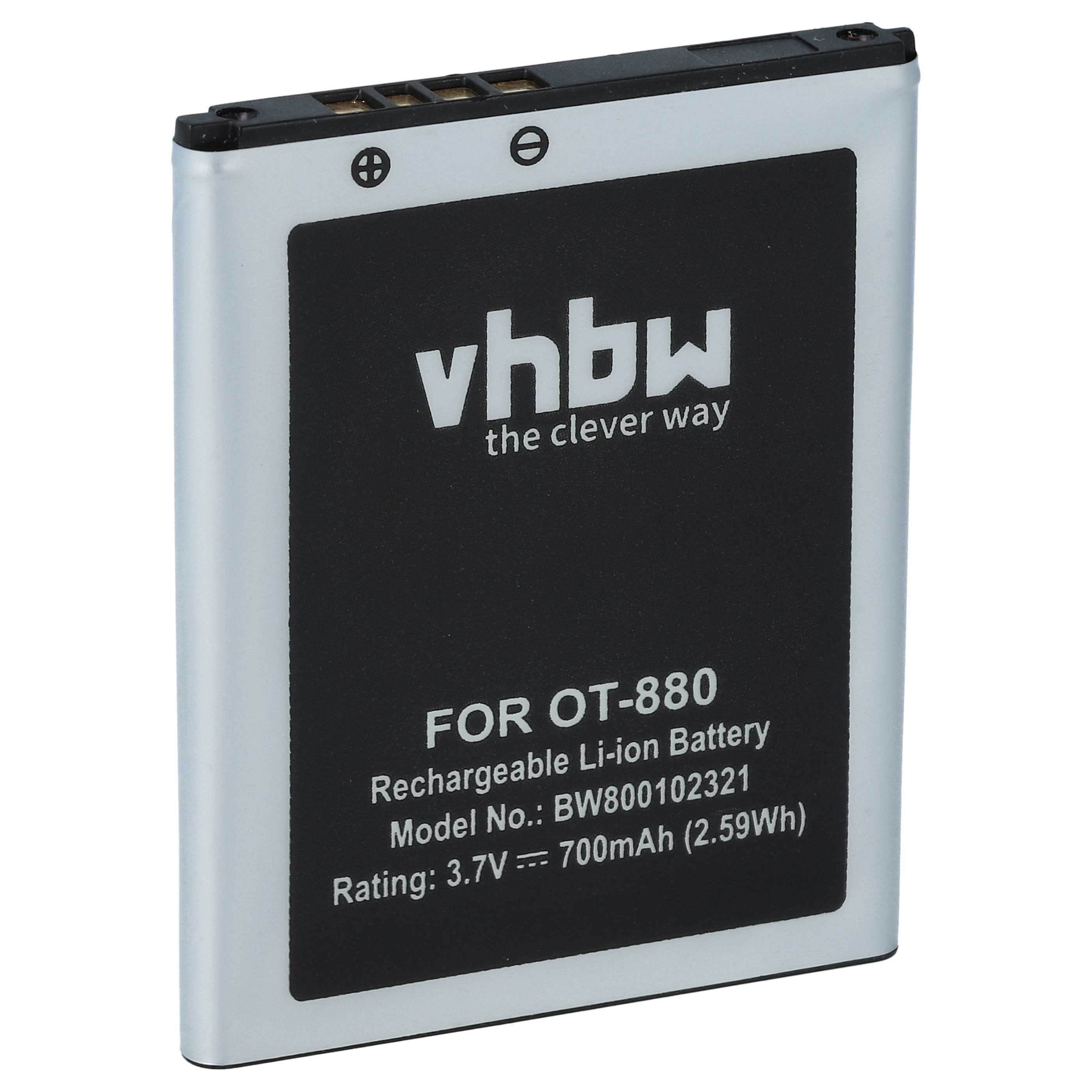 Vhbw Batterie compatible avec Alcatel One Touch OT-710D, OT-806, OT-807, OT- 810, OT-710 Xtra, OT-768 téléphone portable (700mAh, 3,7V, Li-ion) | Leroy Merlin