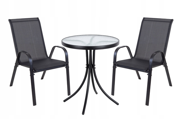 Zestaw mebli ogrodowych ciemnych - Leroy Merlin