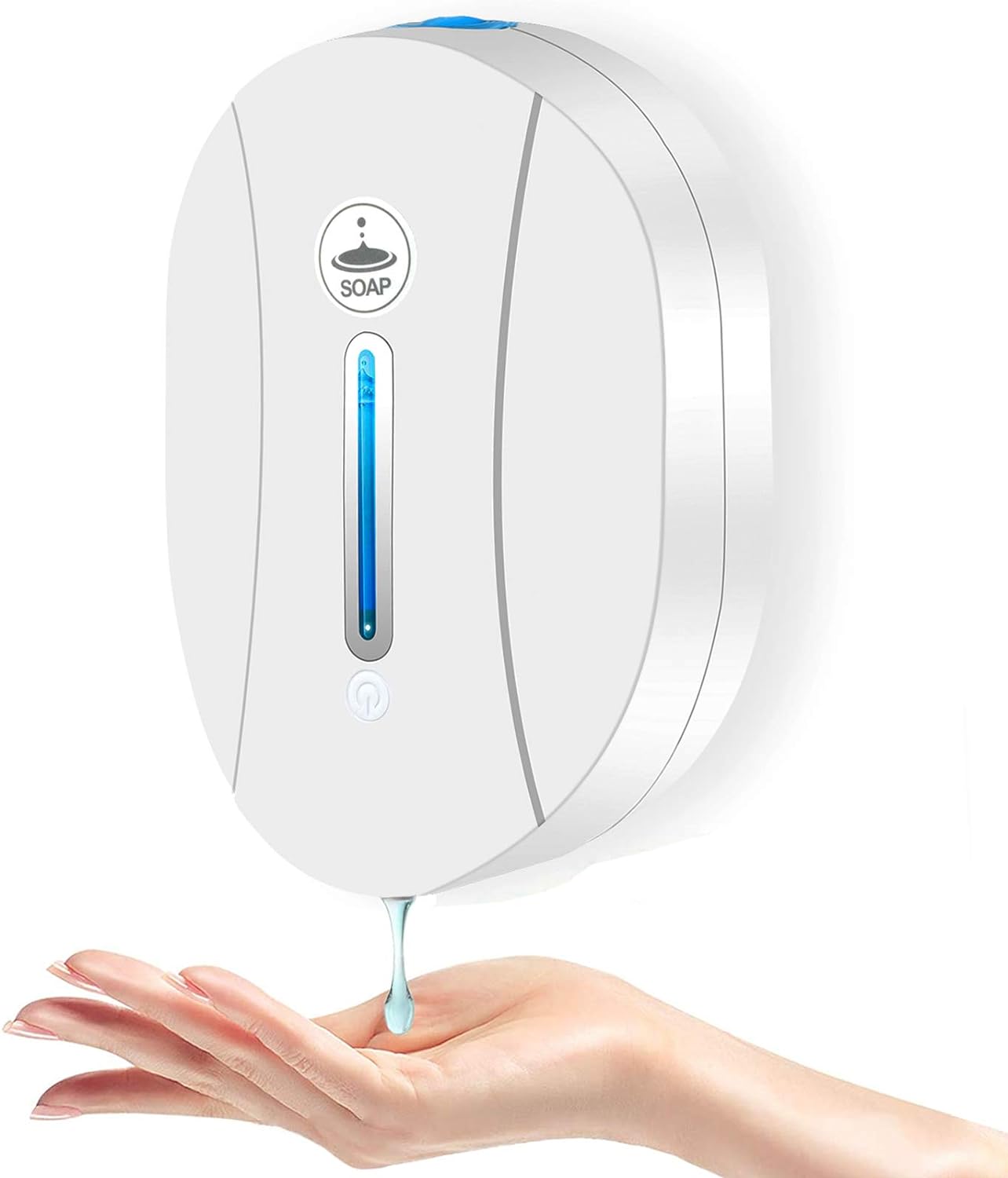 Automatyczny dozownik mydła montowany na ścianie, bezdotykowy dozownik żelu 550 ml z czujnikiem podczerwieni, dozownik mydła w płynie bez