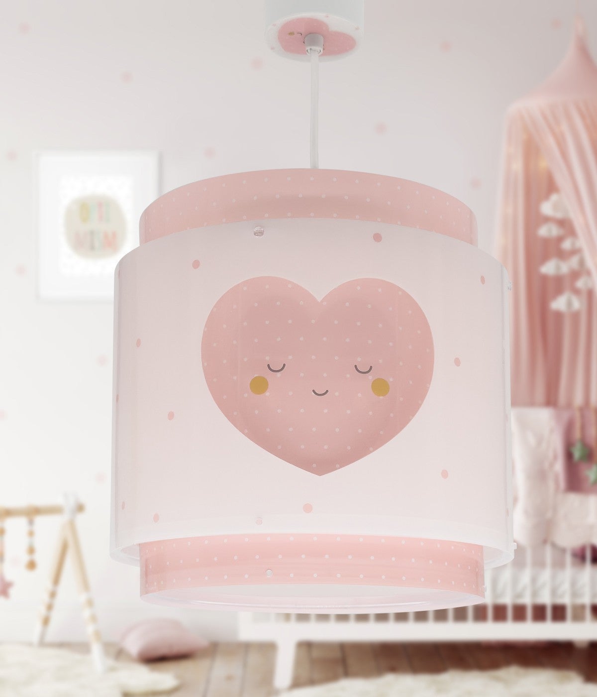 Lampada da soffitto a sospensione per bambini Baby Dreams Cuore rosa ...