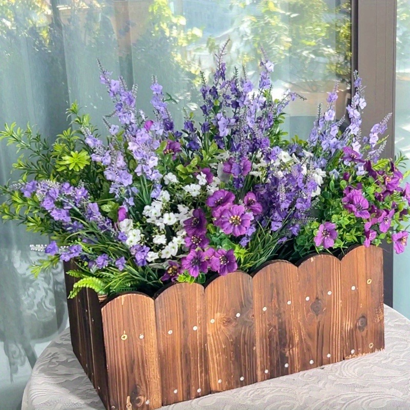 Fiori autunnali artificiali per esterni, 6 mazzi di viole del pensiero artificiali, piante di fiori artificiali, resistenti ai raggi UV | Leroy Merlin