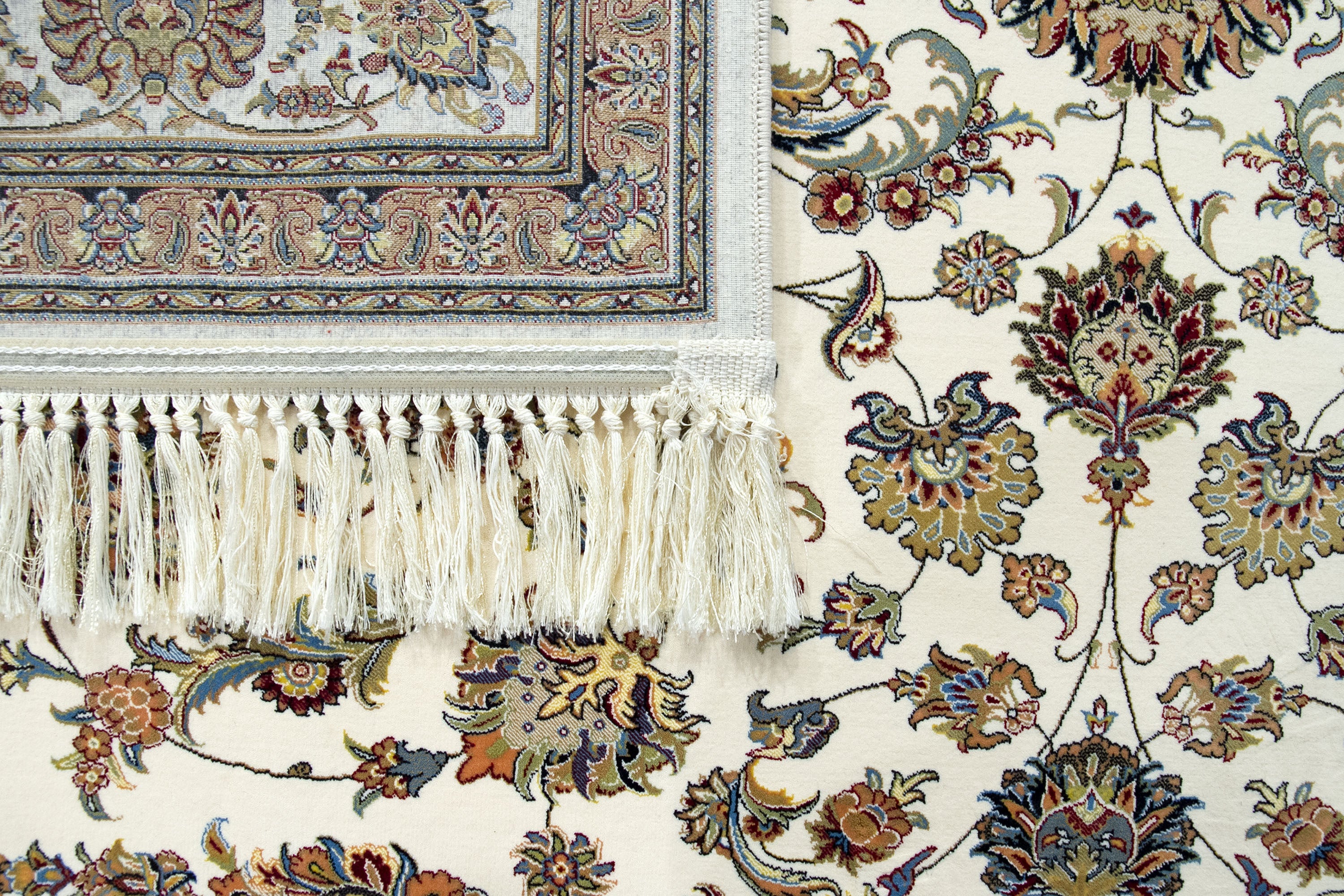 Hamid - Tapis 300x200cm beige motif floral oriental - 6