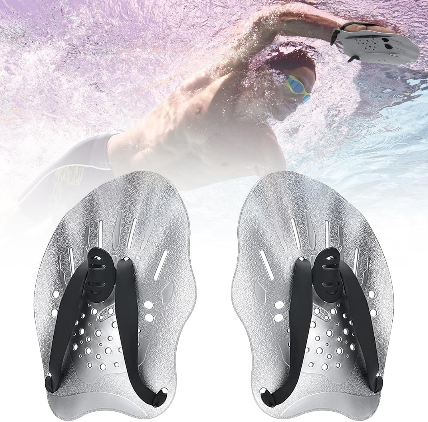 Pagaies De Natation Entraînement – Palmes à Main En PC, Adaptées à Tous Les Nageurs