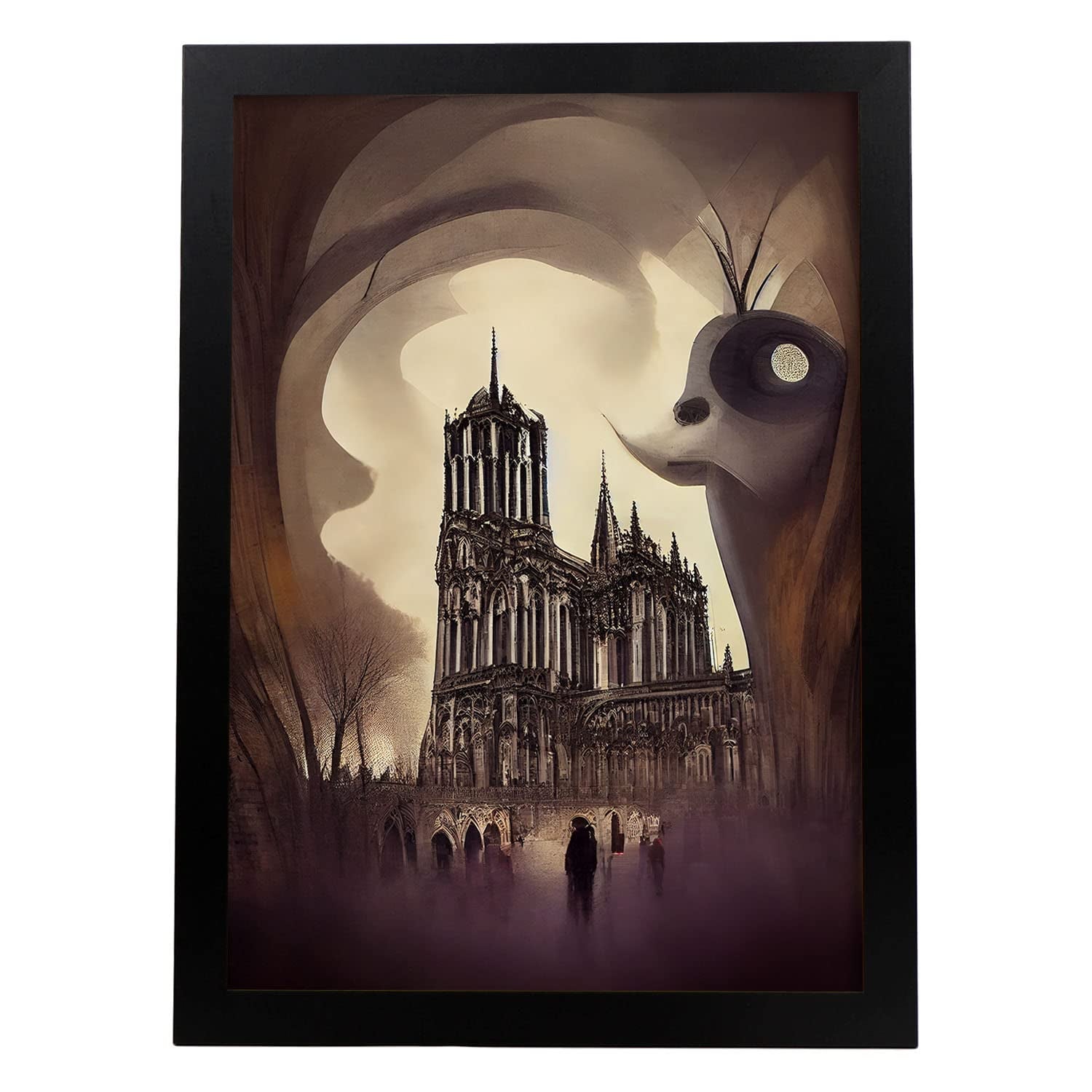 Nacnic Notre Dame Dans Le Style T Burton Illustrations Et Affiches De ...