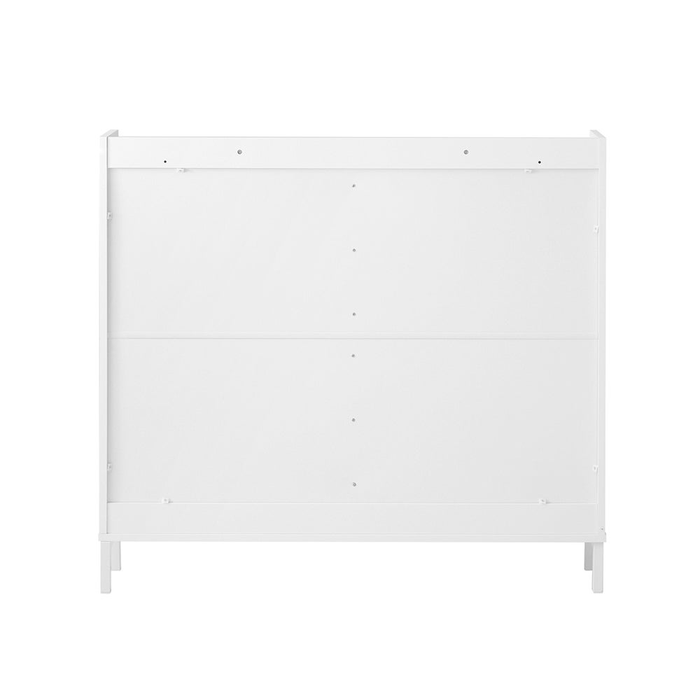 SoBuy Meuble à Chaussures Armoire à Chaussures, 4 abattants, 8 Paires, Blanc, FSR100-W - 9