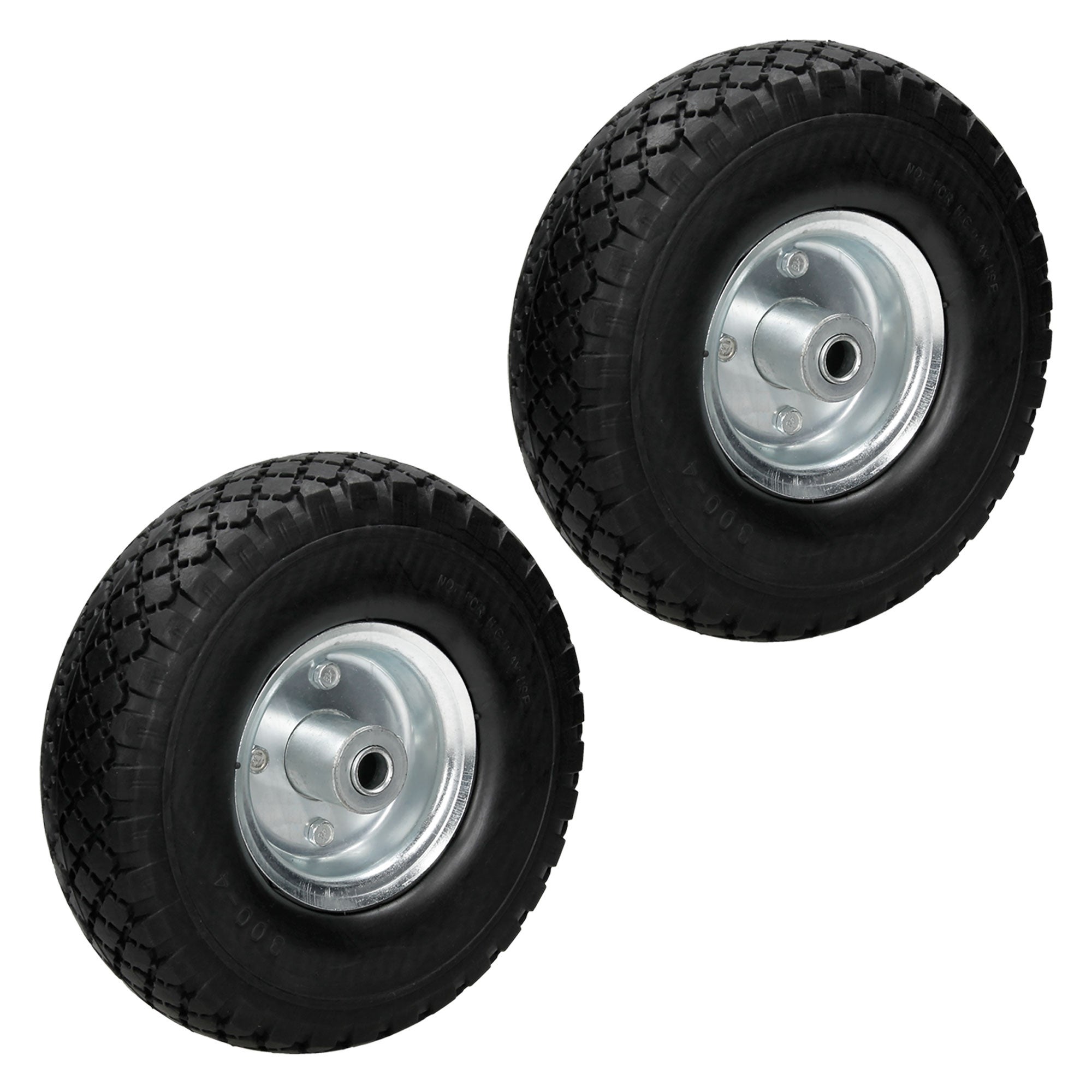 Lot De 2 Roues De Diable KOTARBAU 260 X 85 Mm Caoutchouc Plein Renforcé Avec Axe - Pneus De Rechange