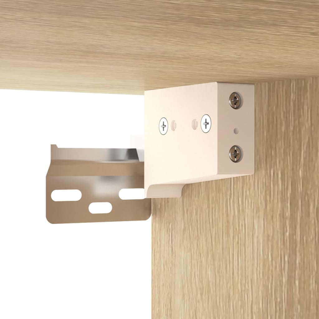 vidaXL Armoire murale suspendue Chêne sonoma 69,5x34x90 cm - 9
