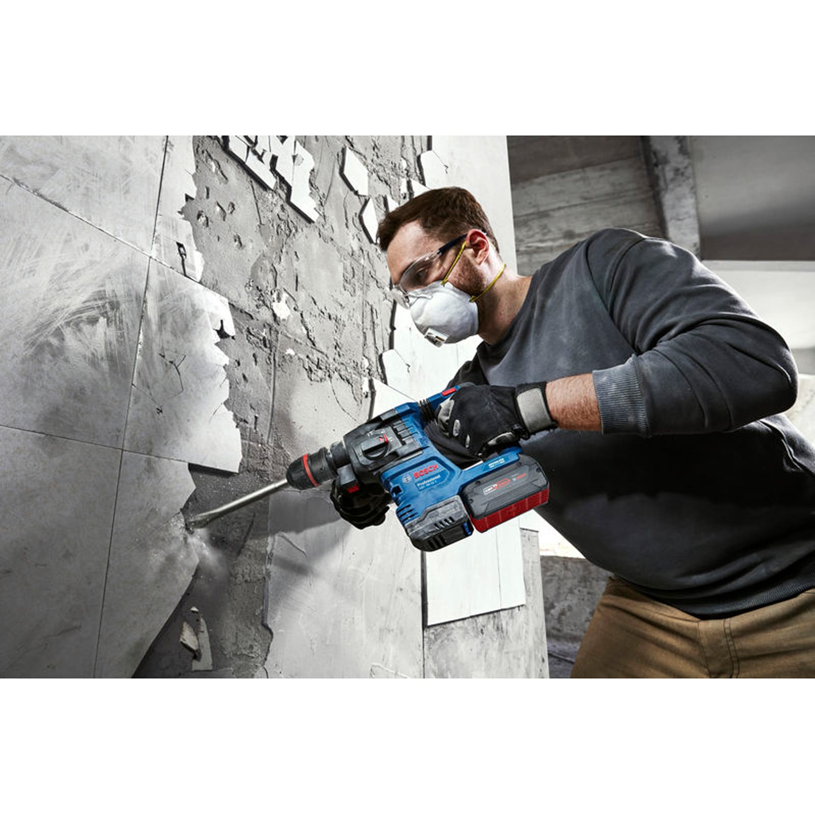 Bosch Akumulatorowa Młotowiertarka z ONECHUCK GBH 18V-22 X Solo - 0611924100 - 3